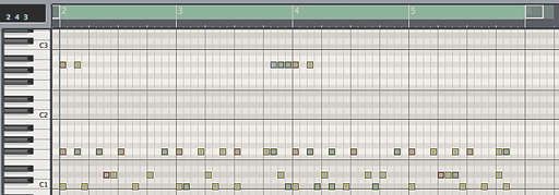 Fig1: Programmed drum pattern.