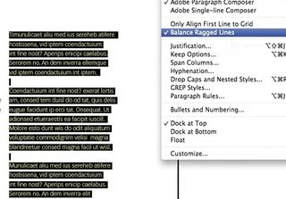 balance paragraphs lines