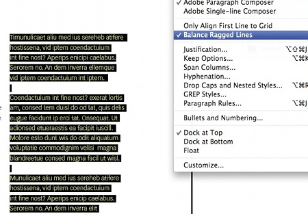 balance paragraphs lines