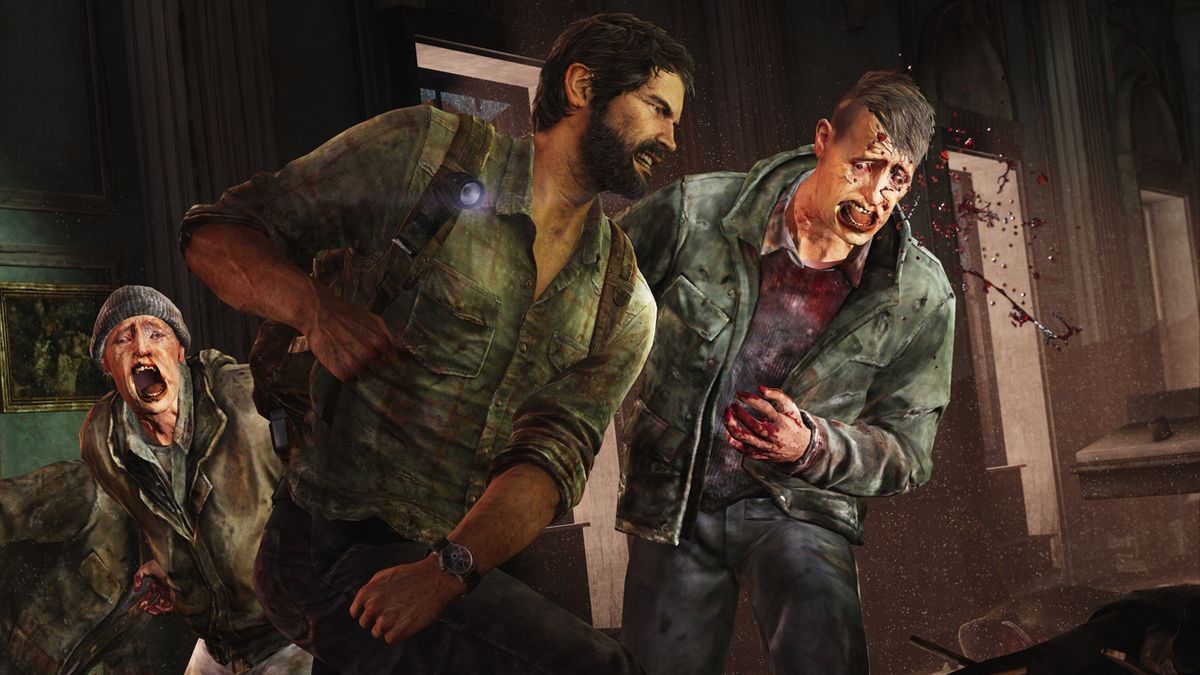 Best zombie games - Joel hitting a zombie during The Last of Us.