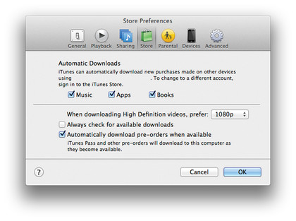 Automatic downloads