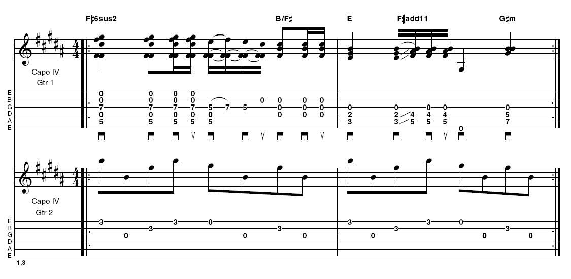 Tab: Play acoustic like Damien Rice p1