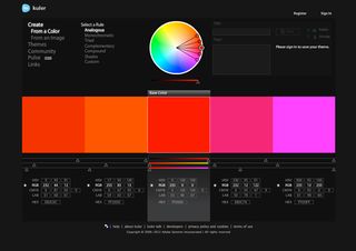Try out, create and save various colour schemes with Adobe Color CC