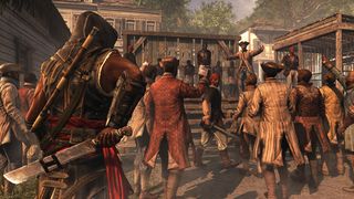 Best Assassin's Creed games: Adéwalé holding a sword behind his back during the game Assassin's Creed Freedom Cry.