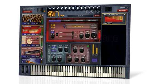 Instruments occupy the left side of the GUI, editors are in the centre, and effects on the right
