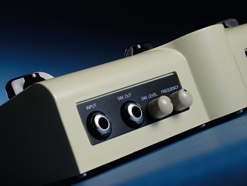 The rear panel's sim level and frequency controls are for adjust speaker cabinet emulation