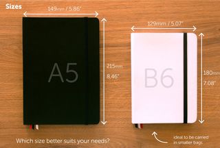 Mixiw notebook sizes