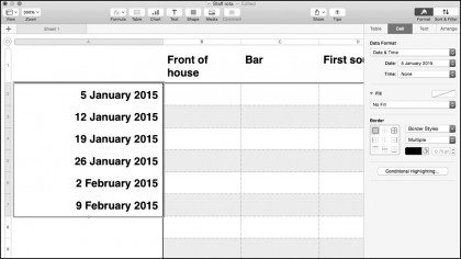 Numbers for Mac tips