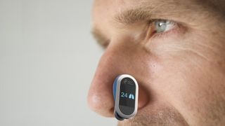 The First Response Monitor sends respiratory rate data over Bluetooth to an app