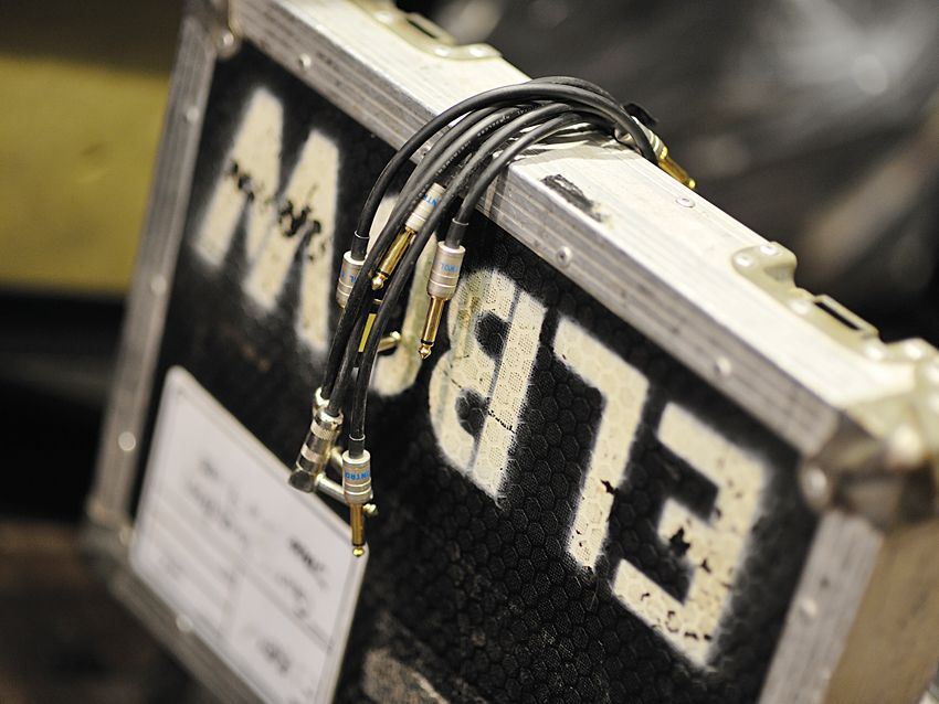 No prizes for guessing which band that flightcase belongs to