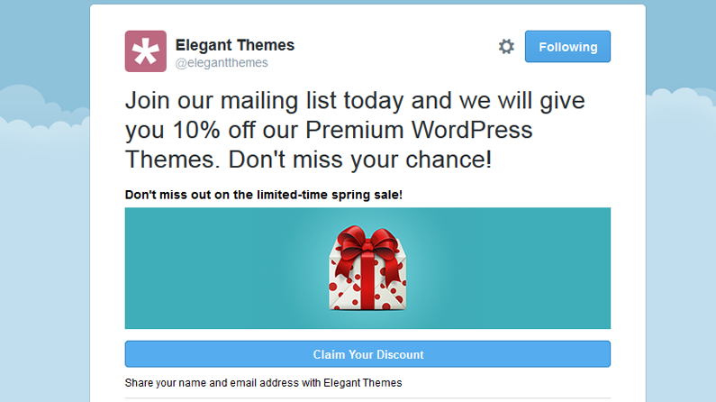 Elegant Themes has a high quality email marketing strategy