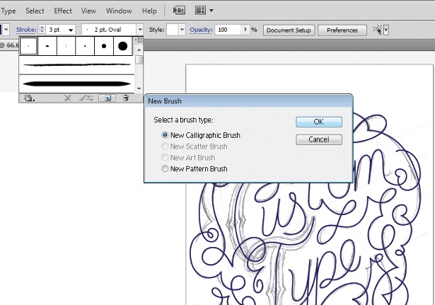 Use the Calligraphic Brush tool: step 4