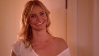 Cameron Diaz smiling in Sex Tape still.