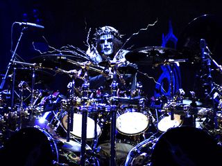 Jordison onstage with Slipknot in Sacramento, 2009