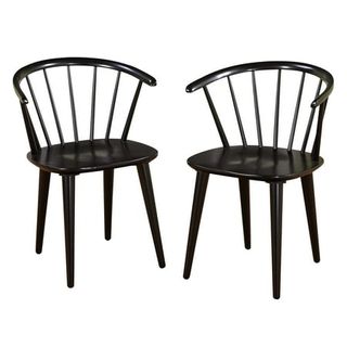 TMS Florence Indoor Dining Chair, Set of 2, Black