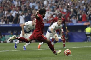 Mohamed Salah scores Liverpool's opener from the penalty spot