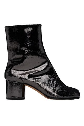 Gunmetal Tabi Mirror Boots