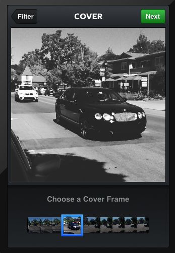 Filtered car black and white