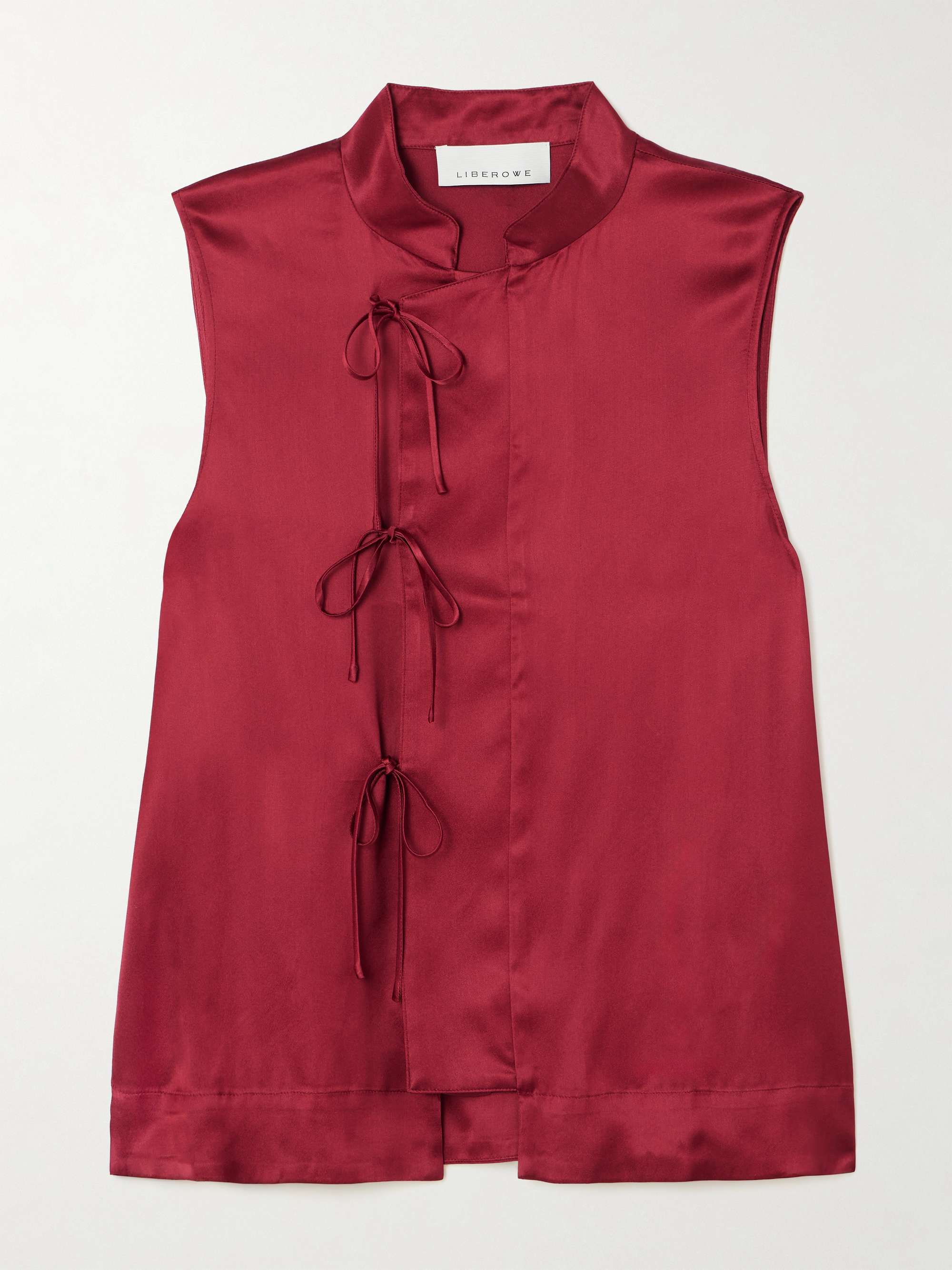 Florence Tie-Detailed Satin Top