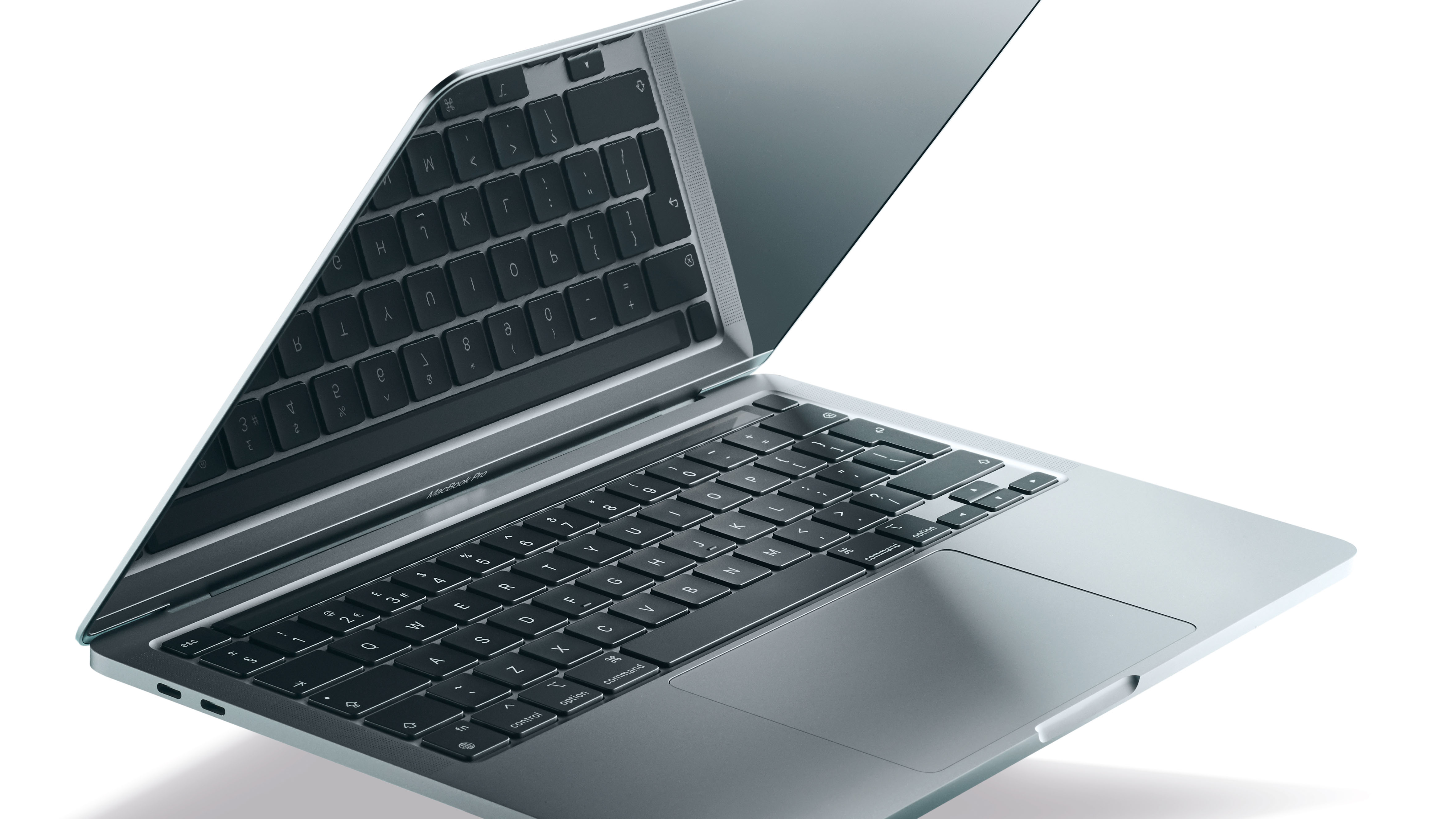 A 13-inch Apple MacBook Pro laptop computer (with M1 chip).