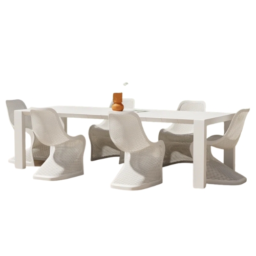 All Modern, Farrah 118.1'' Rectangular 6 - Person Outdoor Dining Set