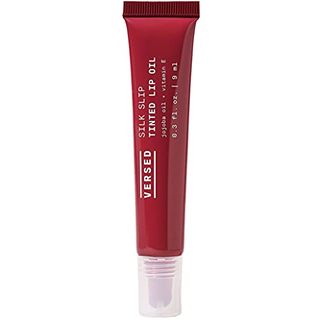 Versed Silk Slip Tinted Lip Oil, Fig - Sheer Mauve Berry Lip Tint - Long-Lasting, Moisturizing Makeup With Jojoba + Vitamin E - Helps Smooth + Hydrate Chapped Lips - Non-Toxic, Vegan Lip Care (0.3 Oz)