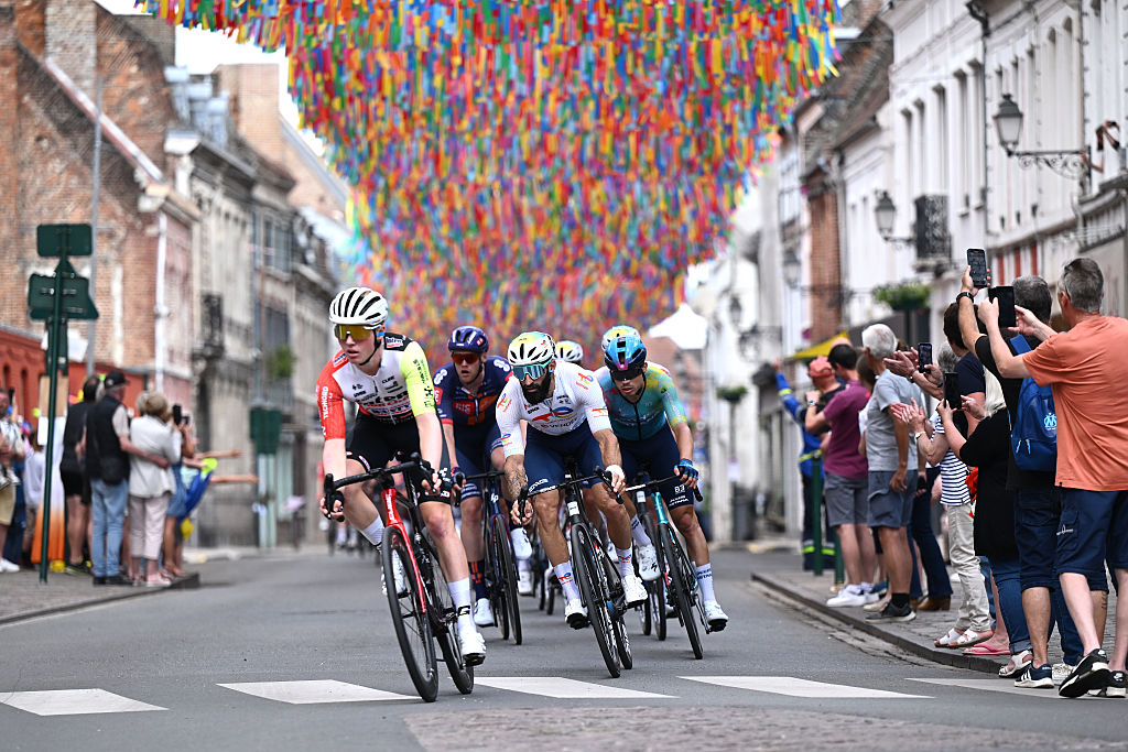 LENS FRANCE MAY 13 Geoffrey Soupe of France and Team TotalEnergies competes during the 1st Classique Dunkerque Grand prix des Hauts de France 2025 a 1935km one day race from Dunkerque to Lens on May 13 2025 in Lens France Photo by Luc ClaessenGetty Images