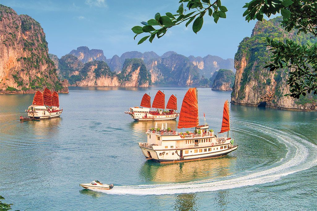 Boats on Ha Long bay, Vietnam