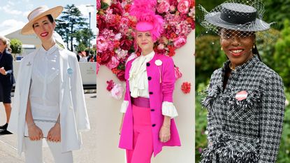 what to wear to the races: Three women in race day outfits