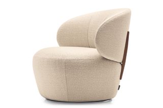Milan Design Week Calligaris Mara white boucle armchair