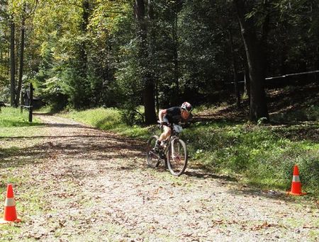 Sam Koerber flies to a win at the end of stage 3 in Pisgah