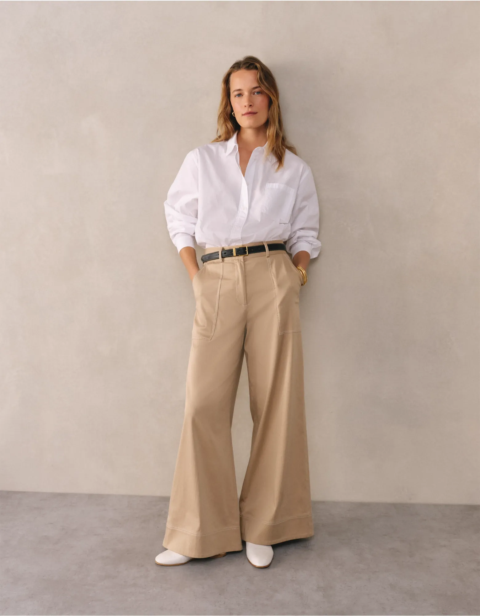 Tencel Wide Leg Trousers | Trousers & Leggings | the White Company