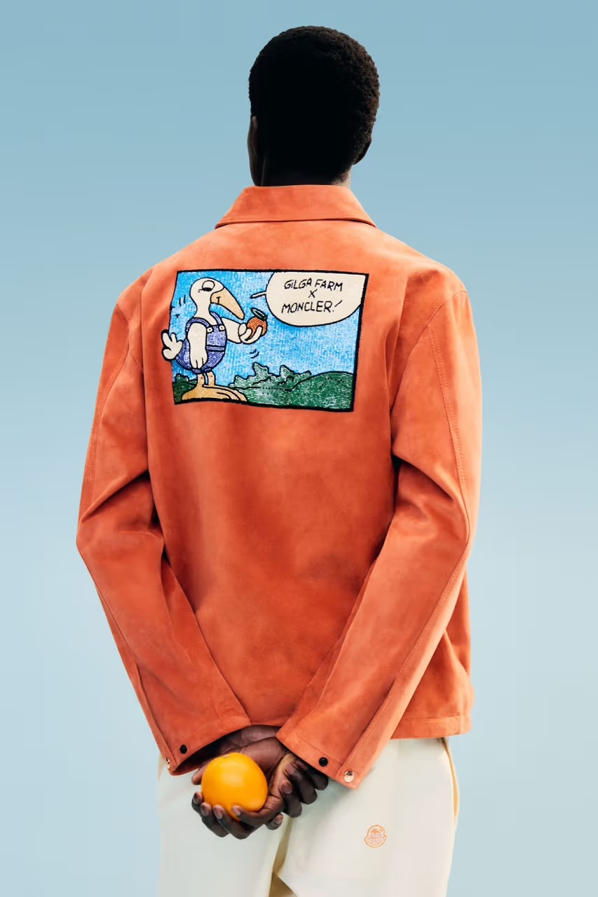Moncler X Donald Glover jacket back in a burn orange