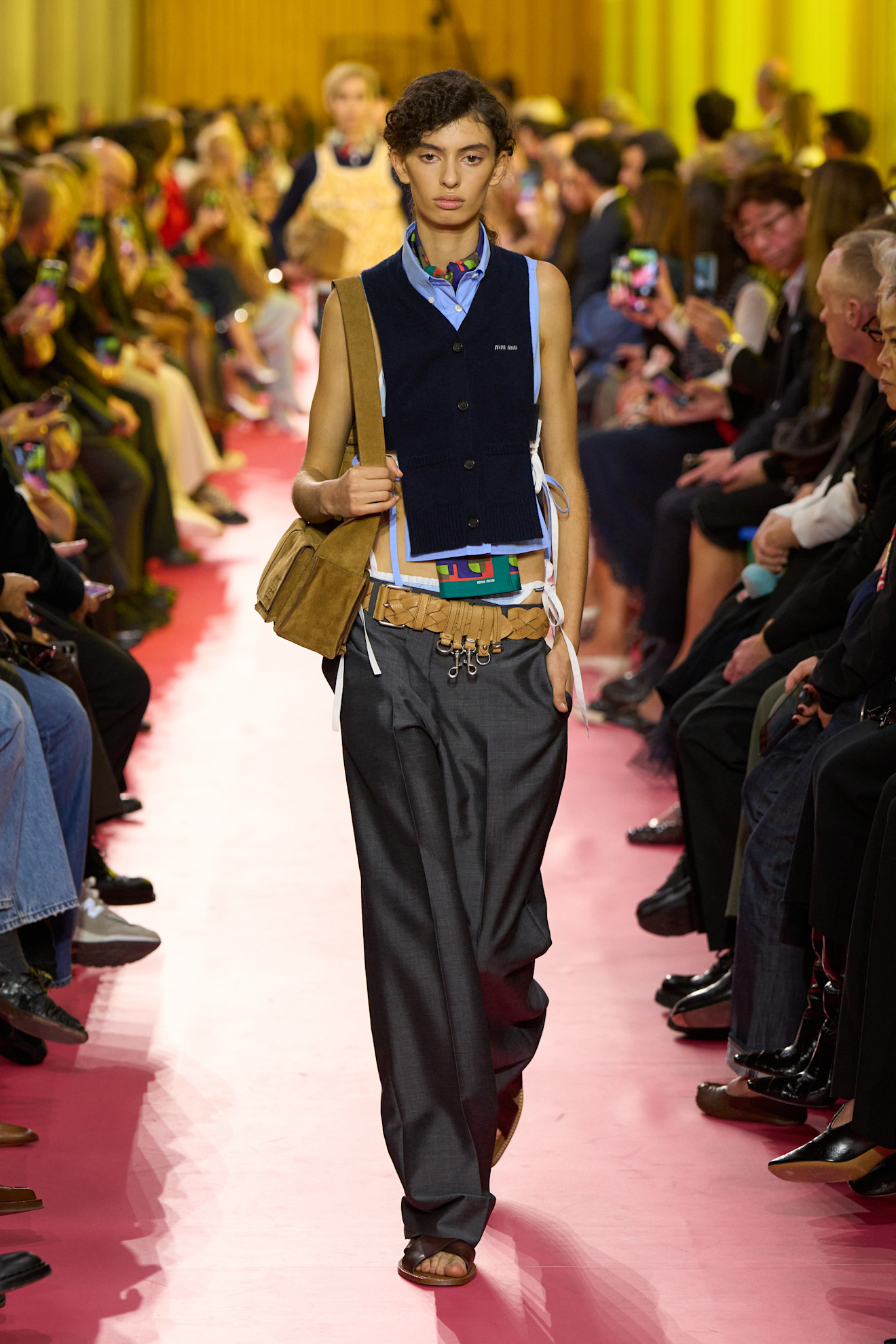 models on the Miu Miu Spring 2026 runway