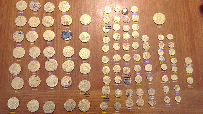 Coins worth over $1 million recovered from 1715 Spanish treasure shipwrecks in Florida