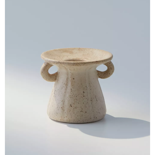 candlestick in the shape of a mini stoneware vase
