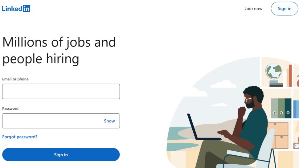 Website screenshot of LinkedIn Jobs (January, 2026)