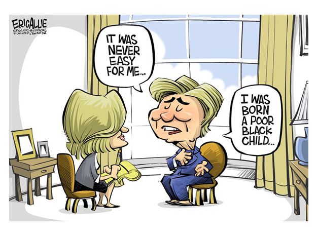 Political cartoon Hillary Clinton book