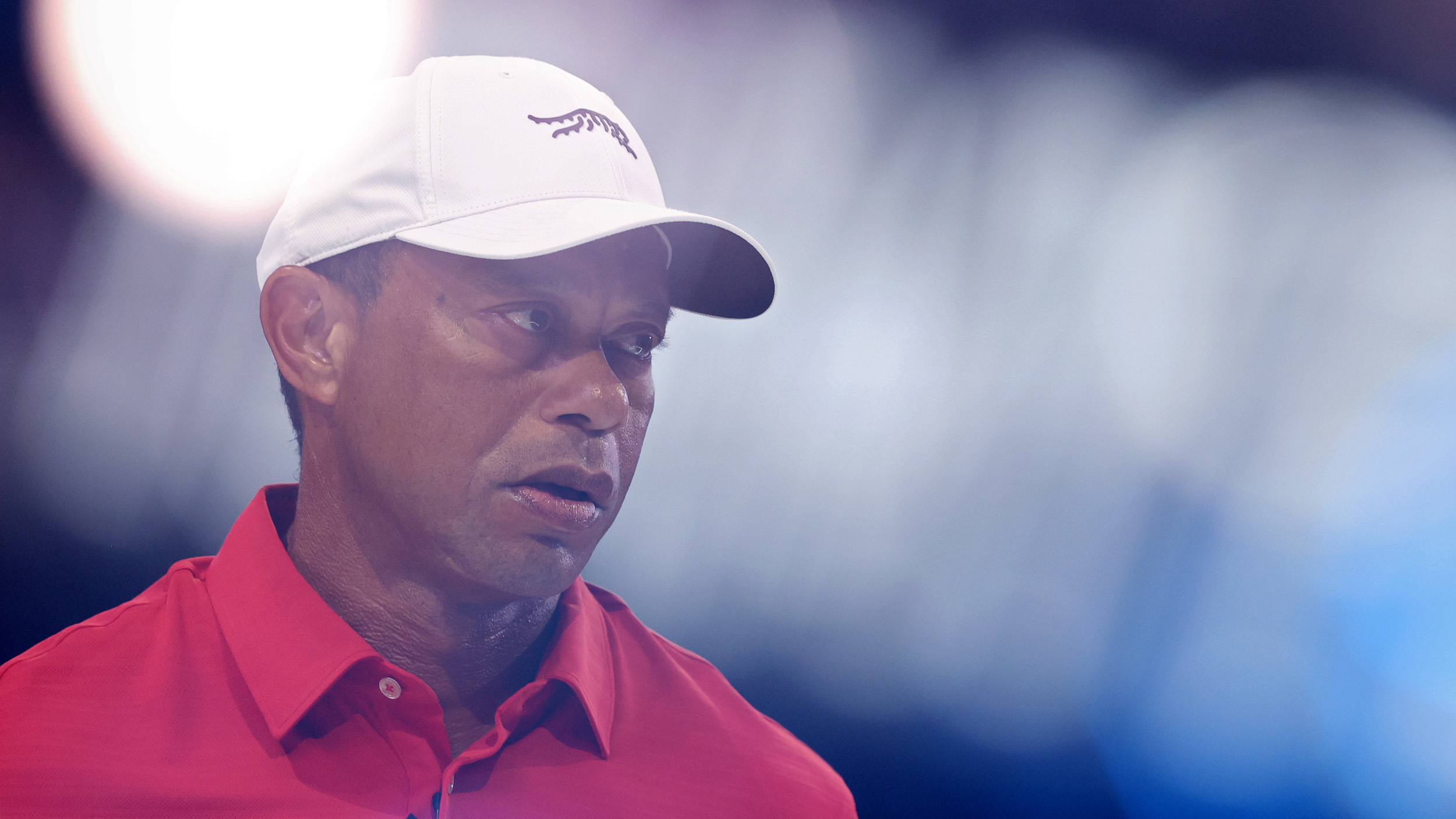 Tiger Woods takes part in a TGL match at SoFi Center