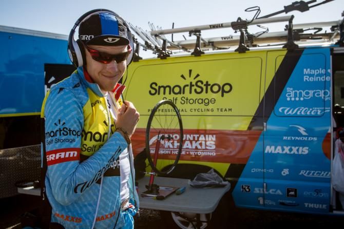 Rob Britton (Smartstop) getting in the mood for his TT.