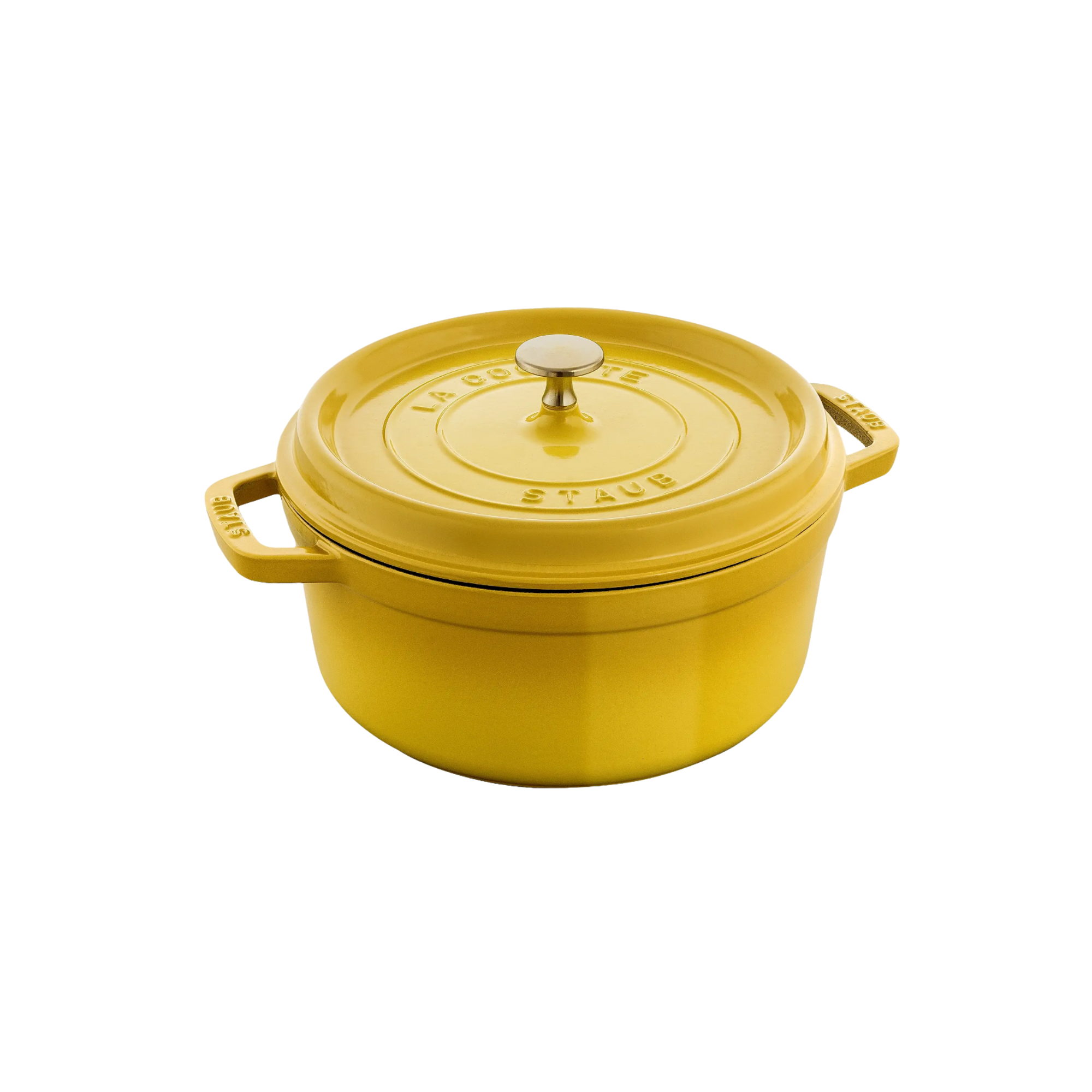 StaubCast Iron 4-qt Round Cocotte in yellow