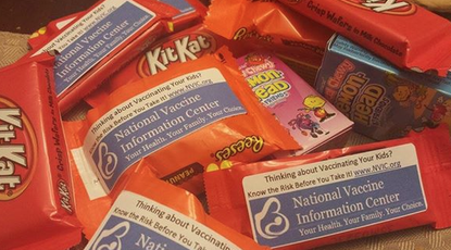 Anti-vaccine parents use Halloween candy as propaganda outlet