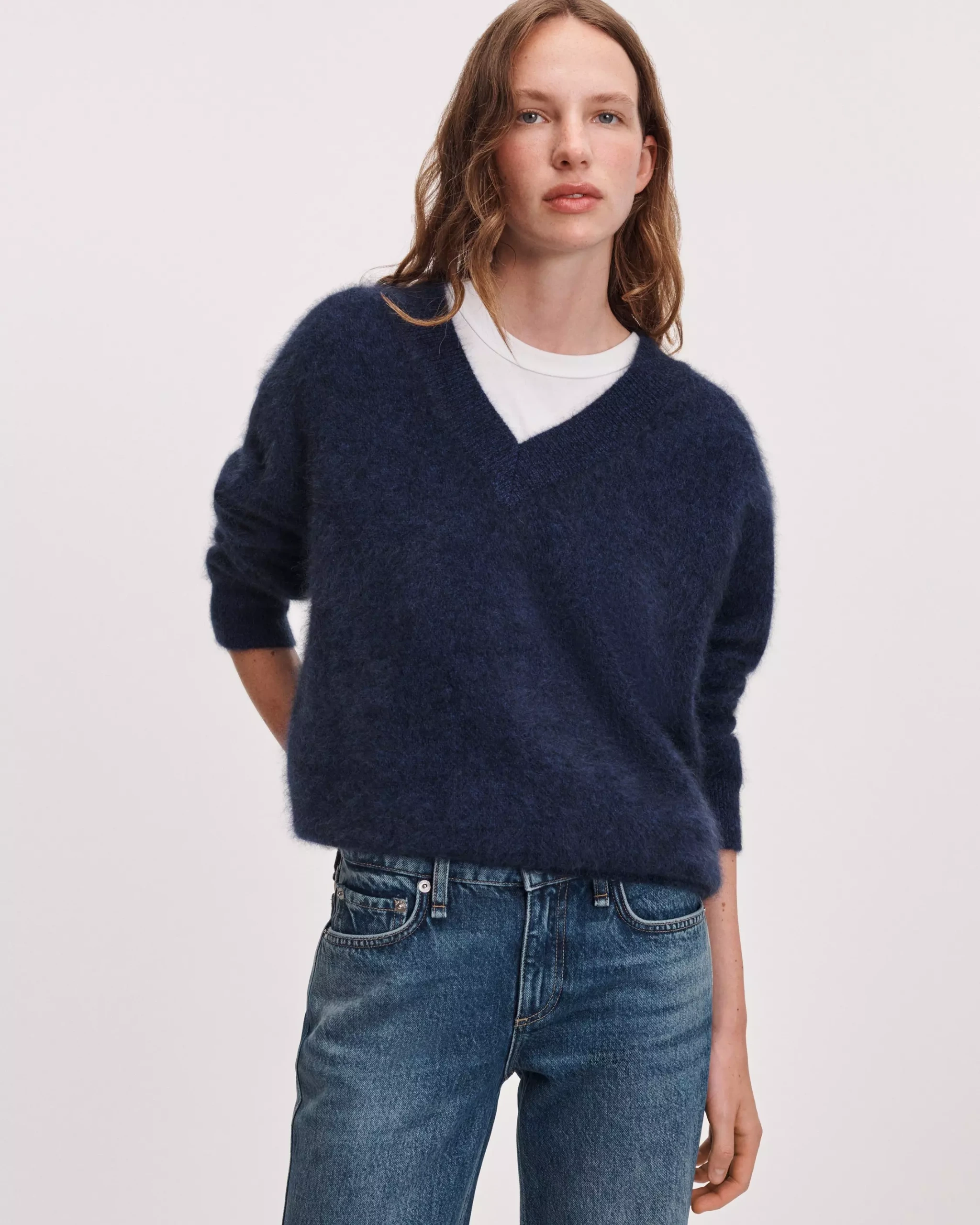 rag-bone, Jada Brushed Cashmere V-Neck