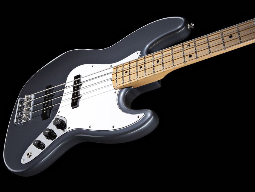 The new Fender American Standard Jazz Bass in Charcoal Frost Metallic