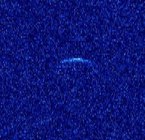 A blue starry image with a blur in the middle