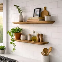 SunWoodUkraine Handmade Walnut Floating Shelf 