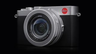The Leica D-Lux 7 camera on a black background