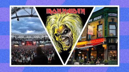 London gig venues alongside the Eddie Iron Maiden character