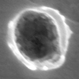 interstellar dust crater