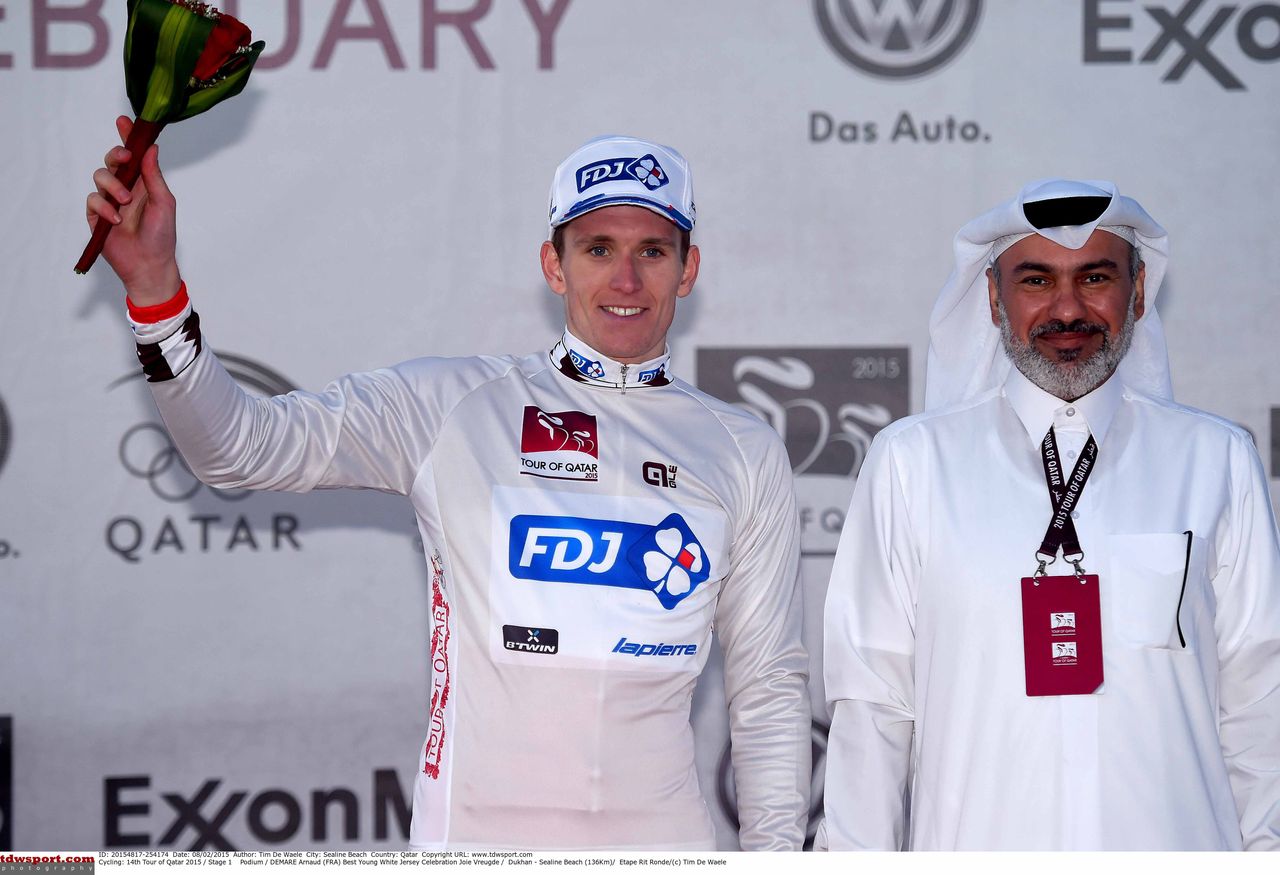 Arnaud D&eacute;mare (FDJ) took third on the stage.